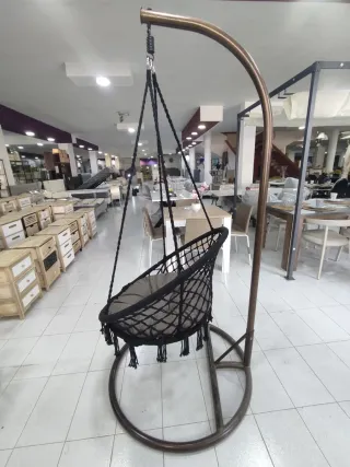 Silla Colgante Infantil Negra y Gris