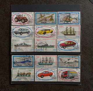 15 Sellos usado de Italia Tema Transporte