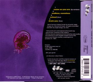 Nirvana - Come As You Are CD Single