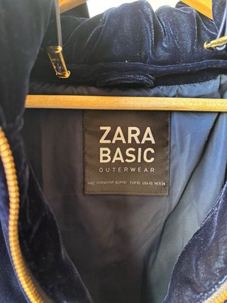 Chaqueta Zara Terciopelo Azul