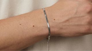 Pulsera Snake Plateada Acero Inoxidable