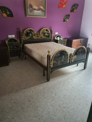 Cama Matrimonio Diseño Oriental