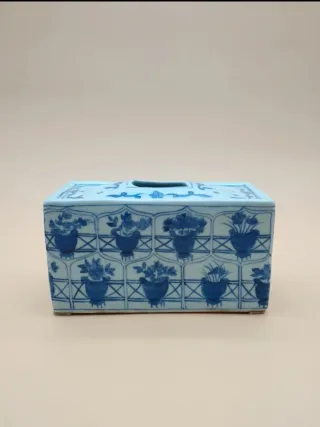 Flower brick Delftware Cerámica vintage