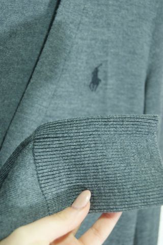 Cardigan Ralph Lauren Sport Lana Merino Grigio M