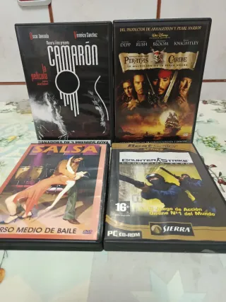Lote Películas DVD y Juego PC...12 euros las 4..