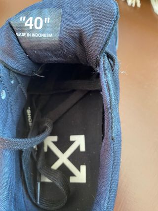 Off-White Scarpe Vulcanized Nere Viola Tg 40