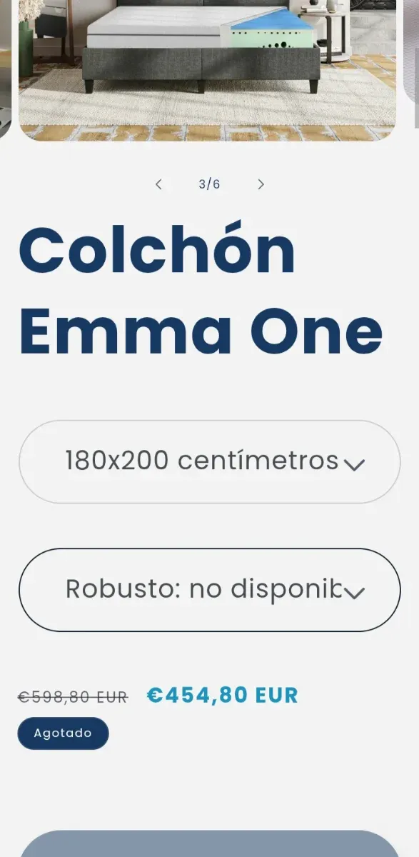 180x200 EMMA ONE COLCHON NUEVO