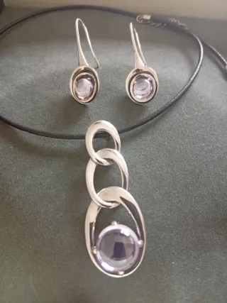 Conjunto Borelli mujer collar y pendientes