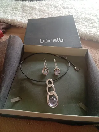 Conjunto Borelli mujer collar y pendientes