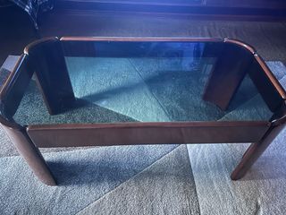 Mesa de centro madera y cristal