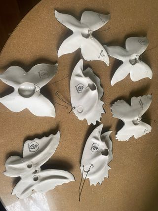 Lote de 7 mariposas Villaberde Cerámica