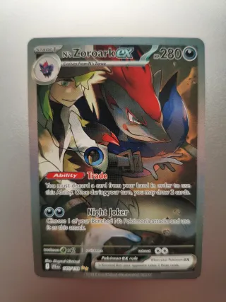 Carta Pokémon N's Zoroark ex 185/159 TCG