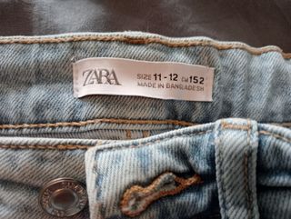Pantalón cargo vaquero Zara niña