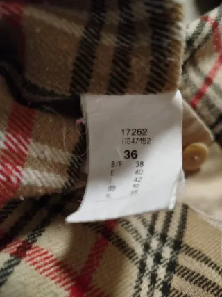 Gabardina El Corte Inglés Beige Cuadros