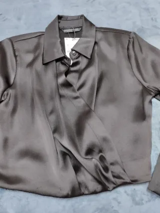 Camisa Stradivarius Negra Talla XS