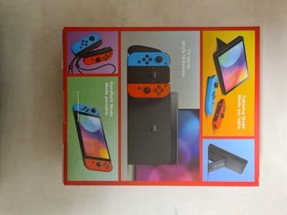 Caja Nintendo Switch OLED Roja y Azul