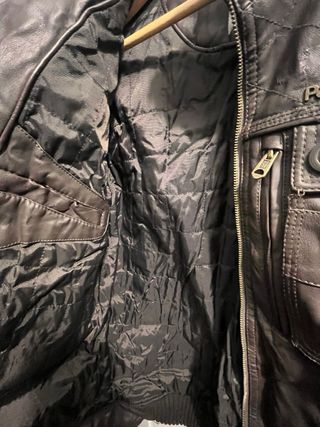 Cazadora polipiel marrón hombre talla M