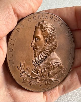 Medalla de cobre Miguel de Cervantes - Don Quijote