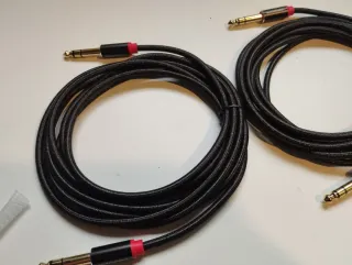 2 Cables Audio Guitarra Jack 6.35mm