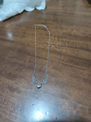 Collana cuore con ali donna