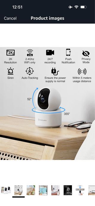 GALAYOU 2K Indoor WiFi Surveillance Camera – 2.4G