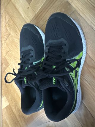 Tenis Asics Deportivos Negro/Verde Talla 43