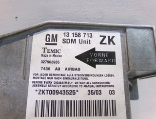 Centralita airbag opel 13158713 meriva 1.6 g 97727