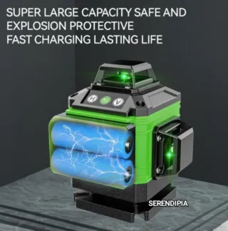 NIVEL LÁSER 4D 16 LÍNEAS CON 2 BATERÍAS Y TRÍPODE.