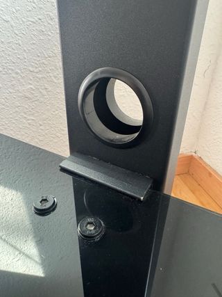 Soporte TV con 2 baldas negro