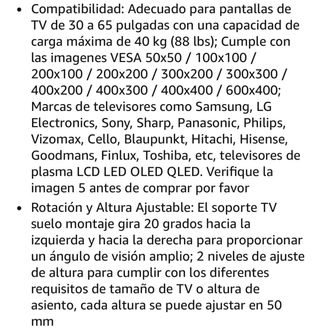 Soporte TV con 2 baldas negro