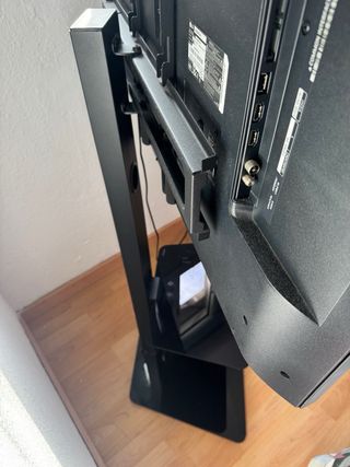 Soporte TV con 2 baldas negro