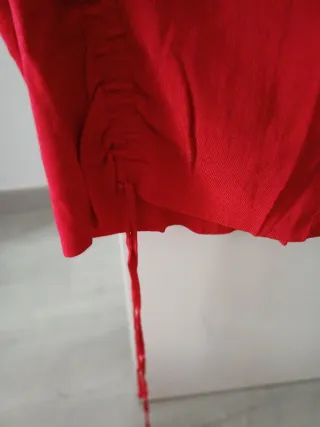 Camiseta Zara Roja Manga Corta