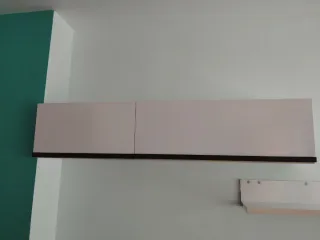 Mueble comedor modular blanco y negro