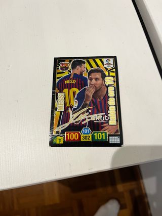 Cromo Leo Messi Firmado, Edicion Balon de Oro