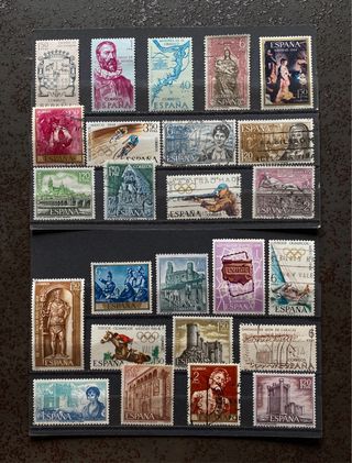 25 Sellos usado de España año 1968