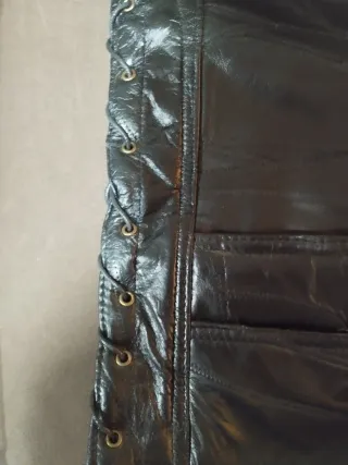 Chaleco de cuero Buffalo Negro