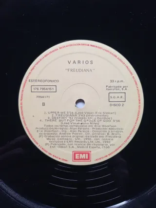 Vinilo THE ALAN PARSONS PROJECT - Freudiana