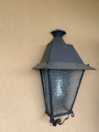 4 Faroles iguales Hierro Forjado Negro