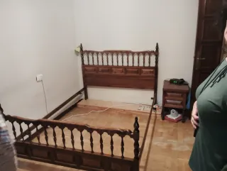 Cama Castellana Madera somier de 135x180