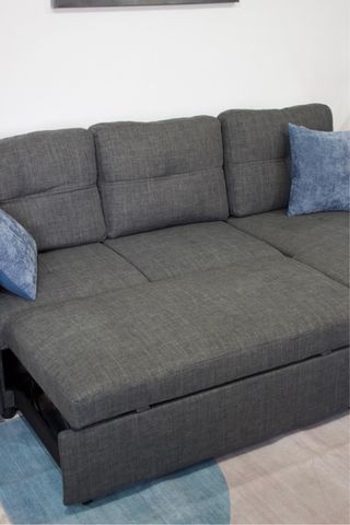 Sofá-cama 3 plazas tela gris