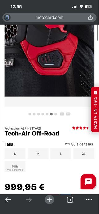 Protección Alpinestars Tech-Air Off-Road