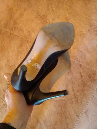 Zapatos de tacón, piel negros talla 38