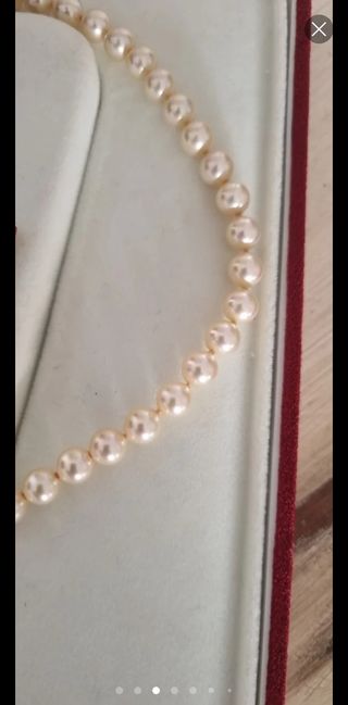 Collar y Pendientes Majorica PLATA y ORO Perlas