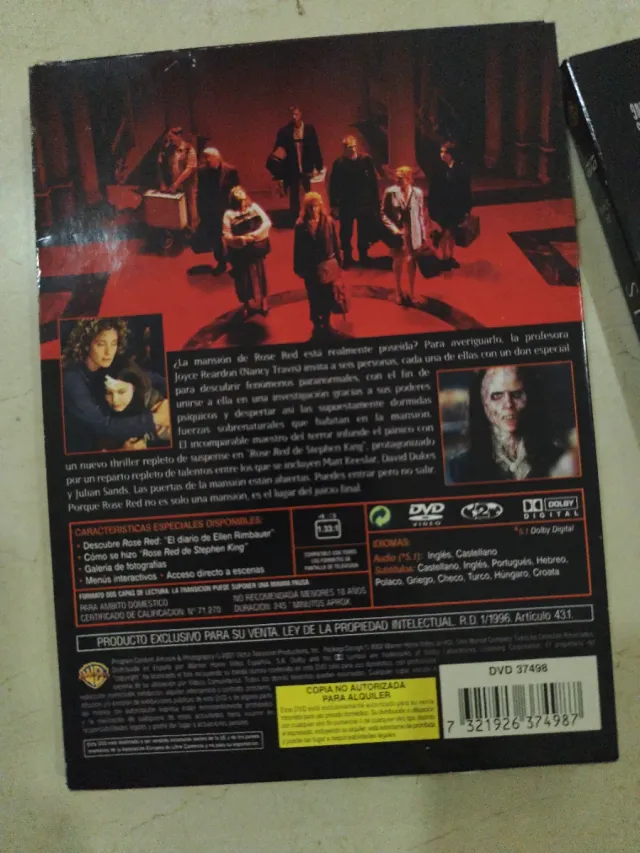 2 DVDs Stephen King Rose Red (Español)