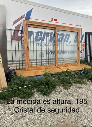 Cristalera aluminio corredera 3m x 1.95m