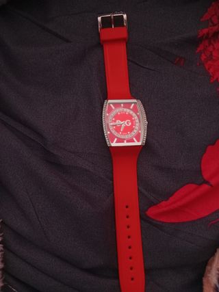 Reloj D&G Mujer Rojo y Plateado