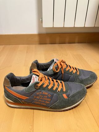 Zapatillas Pepe Jeans Talla 43 Gris/Naranja