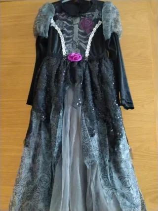 Disfraz de bruja/gótica niña talla 7-8