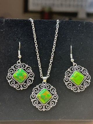 Conjunto Colgante y Pendientes Aleación Zinc