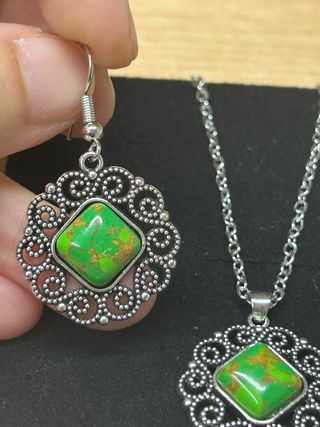 Conjunto Colgante y Pendientes Aleación Zinc